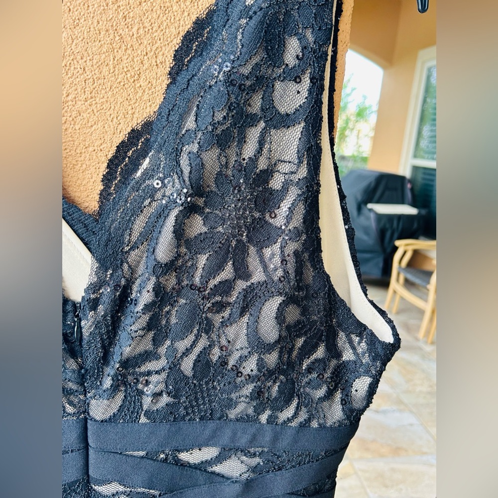 Gorgeous Black Lace Dress….very flattering details! Size 12 - Picture 7 of 8